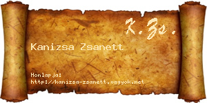 Kanizsa Zsanett névjegykártya